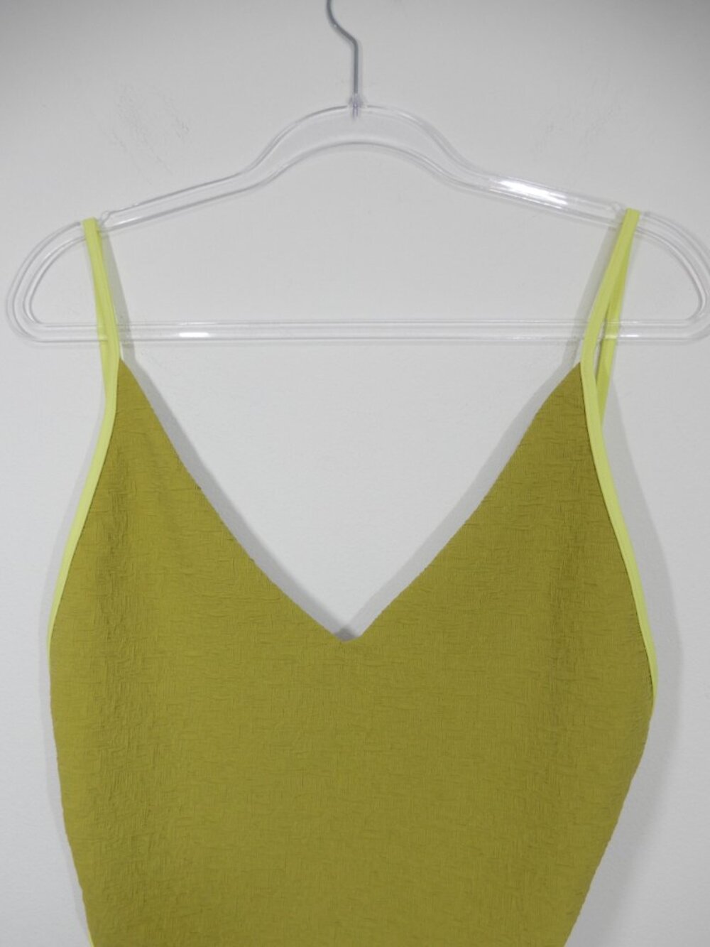 FREE PEOPLE free-est Amber Jacquard One Piece SWIMSUIT Size XL Lime Cheeky NEW - Picture 7 of 9